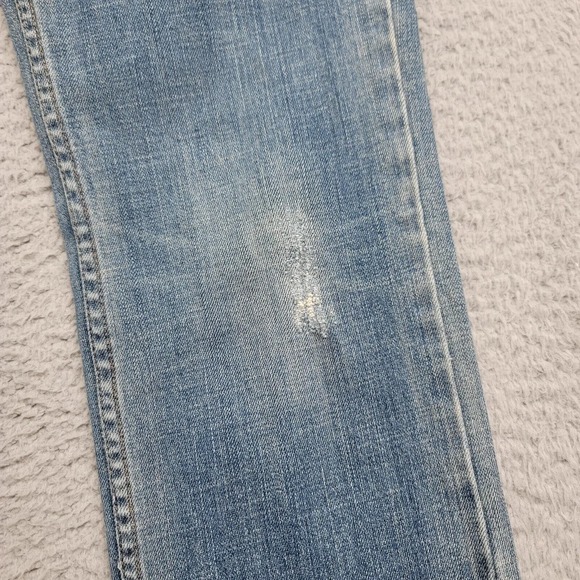 VANS‎ Off The Wall Jeans Womens 33x31 Blue Denim Straight Distressed Slim Skater - Picture 8 of 14